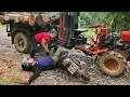 Download Lagu an unexpected accident of a girl driving an agricultural vehicle