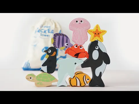 Ocean Life Stacking Animals & Bag
