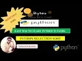 18 Python Selection Sort Python Tutorial For Beginners