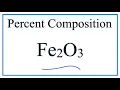 How to find the Percent Composition of Fe in Fe2O3 - - Iron III oxide