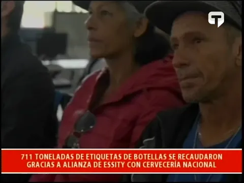 771 toneladas de etiquetas de botellas se recaudaron gracias a alianza de Essity con Cervecería Nacional