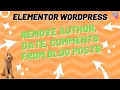 How to Remove the Author Comments or Date from your Blog Posts