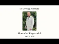 January 6 2026 Alexander Kasperovich Funeral Service