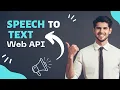 Speech to text javascript web API speech-to-text javascript speech recognition HA Codes