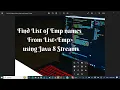 Find Emp names from List of Emp using Java 8 Streams