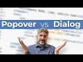 Revealing the Differences between HTML Dialogs and the Popover API