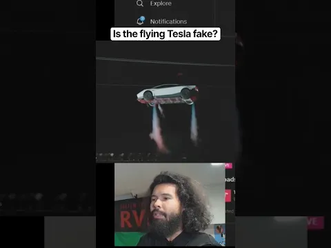 Is the flying Tesla fake?
