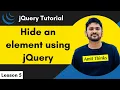 5 jQuery - Hide an Element jQuery Tutorial for Beginners 2024 Amit Thinks