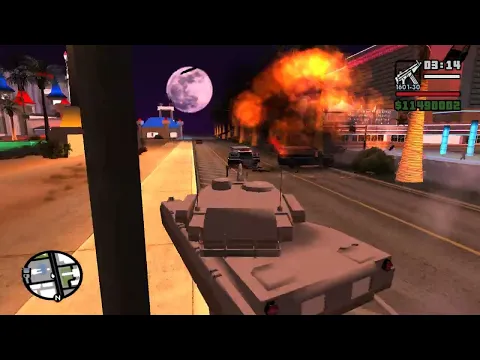 Download MP3 GTA San Andreas Epic 6 Stars Wanted Level Shootout + Tank Rampage + Escape