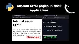 Custom error pages in python flask applications