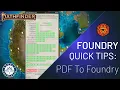 Foundry Quick Tips PDF To Foundry Pathfinder 2e