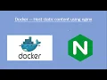 Docker Tutorial Host static content using Nginx NGINX DOCKER