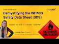 Demystifying the WHMIS Safety Data Sheet SDS
