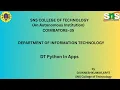 DT Python In Apps Mobile Application Development SNS Institutions