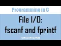 File Input Output functions in C Part-3 fprintf and fscanf functions malayalam tutorial