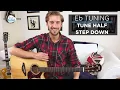 Eb Tuning Guitar Tutorial - Tune half a step down