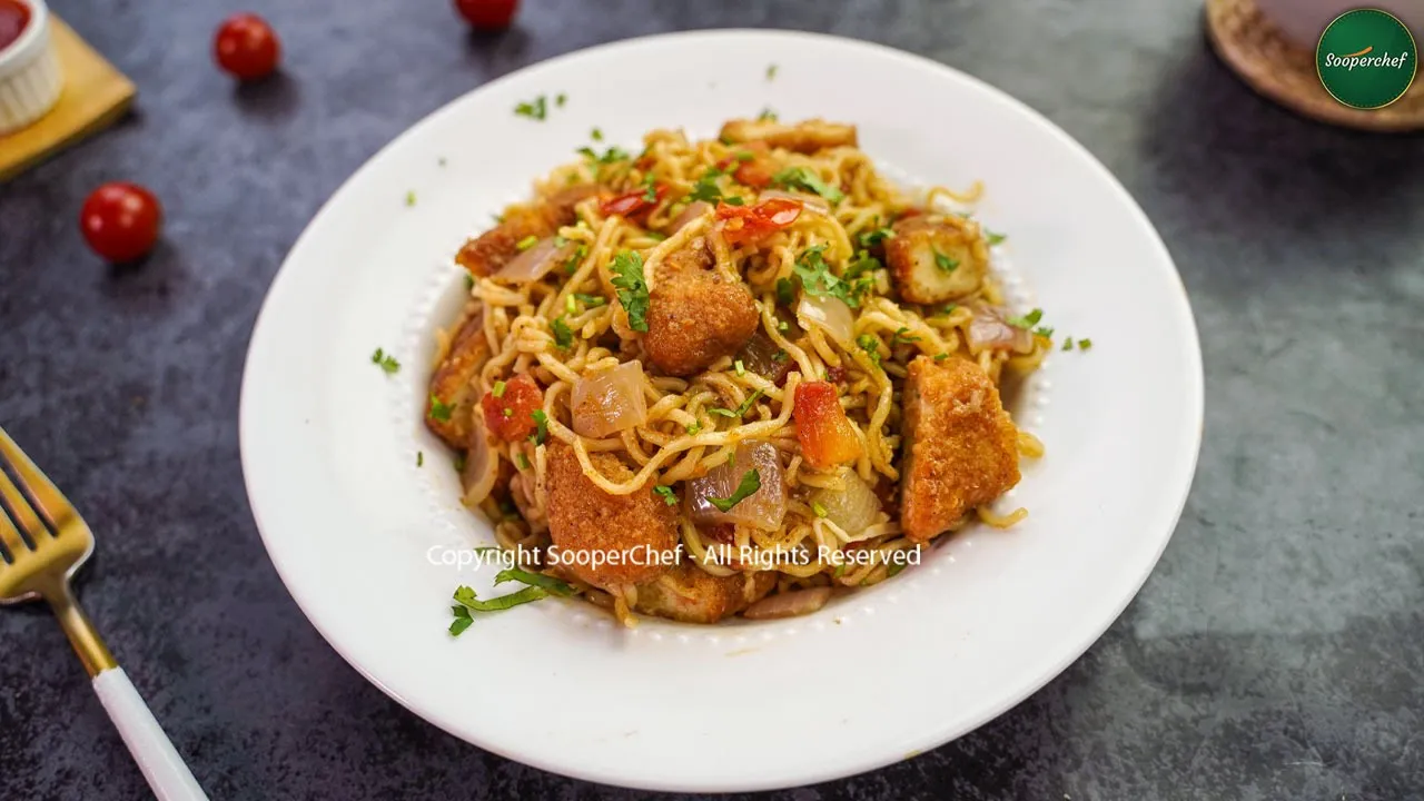 Street Style Chicken Masala Noodles Recipe by SooperChef