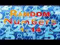 Random number generator 1 - 14 Roll Random numbers