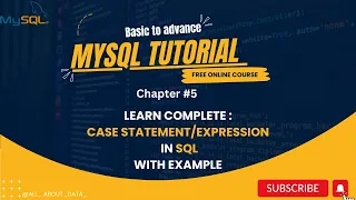 Chapter-5 SQL Case with Examples WHEN THEN ELSE in SQL SQL Tutorial