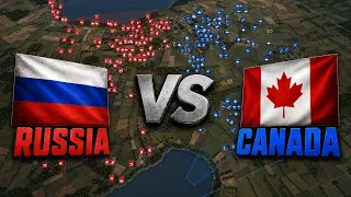 RUSSIA 90 000 vs CANADA 90 000 - MASSIVE ARMY BATTLE WARNO