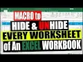 Macro to Hide and Unhide Every Worksheet in an Excel Workbook