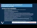 Subcommittee on Oversight and Investigations Legislative Hearing March 25 2026