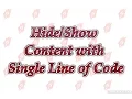 Hide and Show Content using Bootstrap