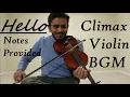 Download Lagu Hello Climax Violin Cover BGM  | అణగనగా ఒక ఊరు | Taqdeer | Notes in Description