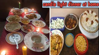 candle light dinner at home