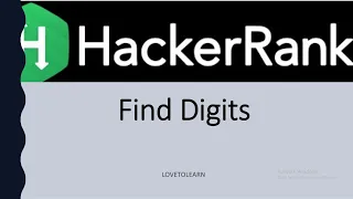 find digits HackerRank solution in Java