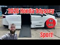 New 2026 Honda Odyssey Sport Wheelchair Accessible Van For Sale