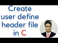 create your own header file in c Language