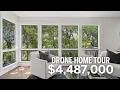 Drone Flying Through 4 487M Los Gatos Estate 14990 Winchester Boulevard