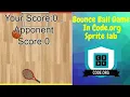 Bounce Ball game in Code org Sprite Lab Tutorial 5