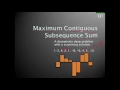 Maximum Contiguous Subsequence Sum MCSS