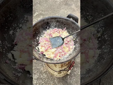 Stir-fried radish strips with tofu dregs is a delicious dish