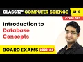 Introduction to Database Concepts Class 12 NCERT Computer Science Chapter 8 2025 26