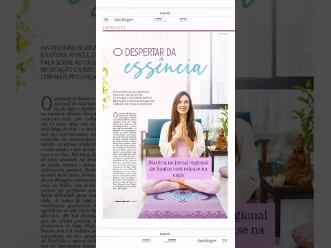 Ontem saiu a entrevista que dei para o jornal regional de Santos, com release na capa🌺 #essência