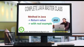 Session50 Java Method - Method return value with real example