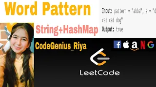 Word Pattern Leetcode 290 String Hashmap Amazon Oracle