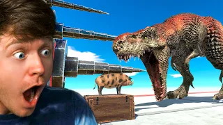 DINOSAURS vs TRIPLE SPIKE TRAP in ARBS! (Reaction)