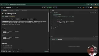 LeetCode 392 - Is Subsequence Two Pointer C Solution Easy DSA Interview Question