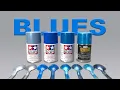 Light Metallic Blue Paint Comparison Tamiya Testors lacquer spray paints for plastic models
