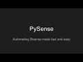 PySense 101 An Introduction
