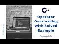 Lec Operator Overloading in C Programming C Tutorial in Urdu