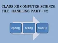 Python File Handling Part 2 with Question Answer How to read file All you know for reading file