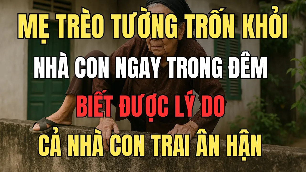 Outline Video Mẹ già 70 tuổi trèo tường trốn khỏi nhà con – điều bà nói khiến ai cũng bật khóc