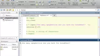 Writing Input Statements in Matlab