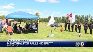 Memorial for fallen officer in Alamance County