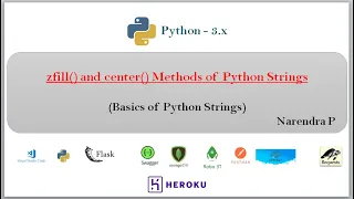 zfill and center methods of Python Strings -28